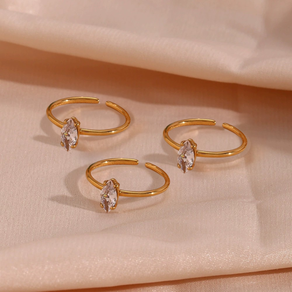 Marquise Clear Zircon Open Ring