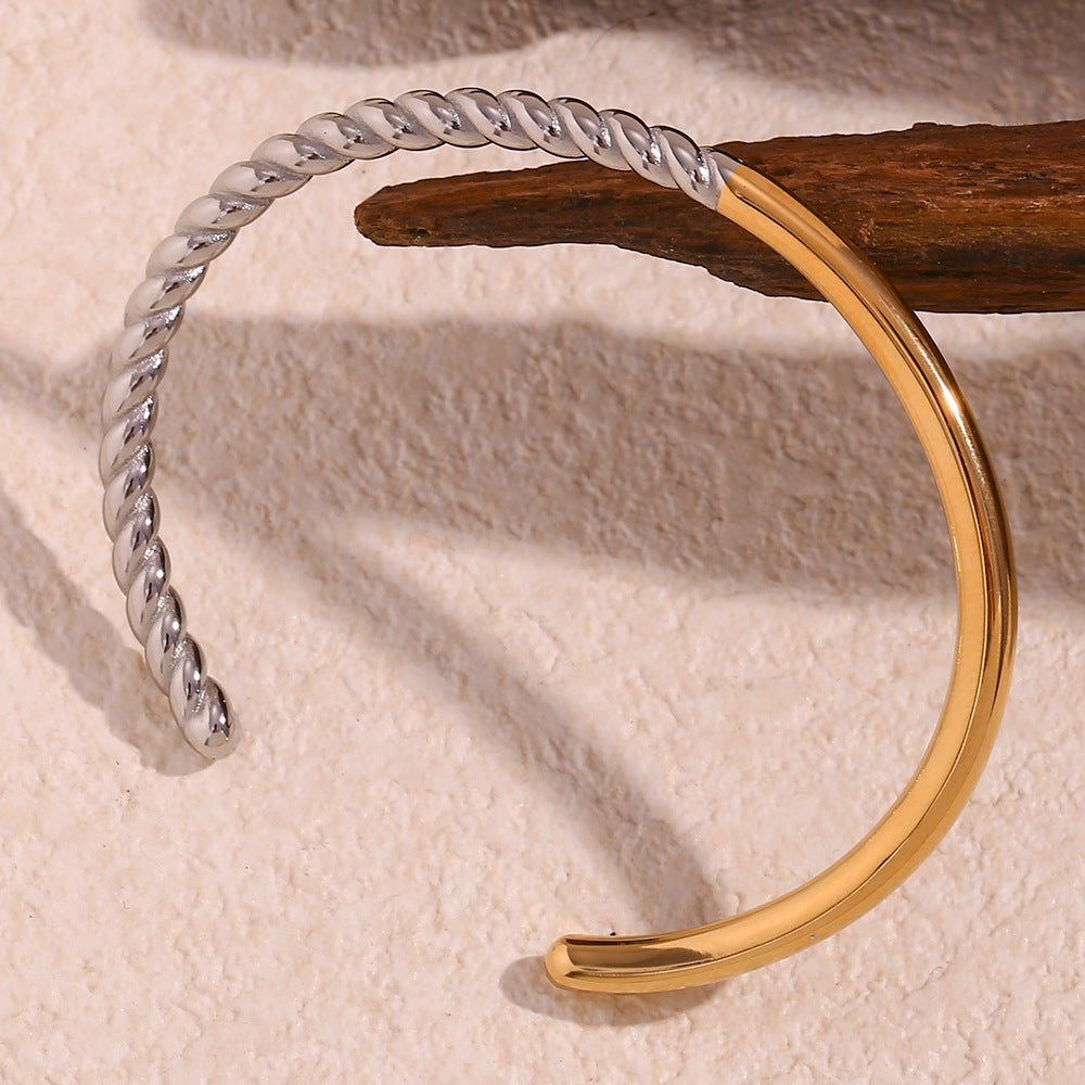 Two-Tone Gold and Silver Bracelet