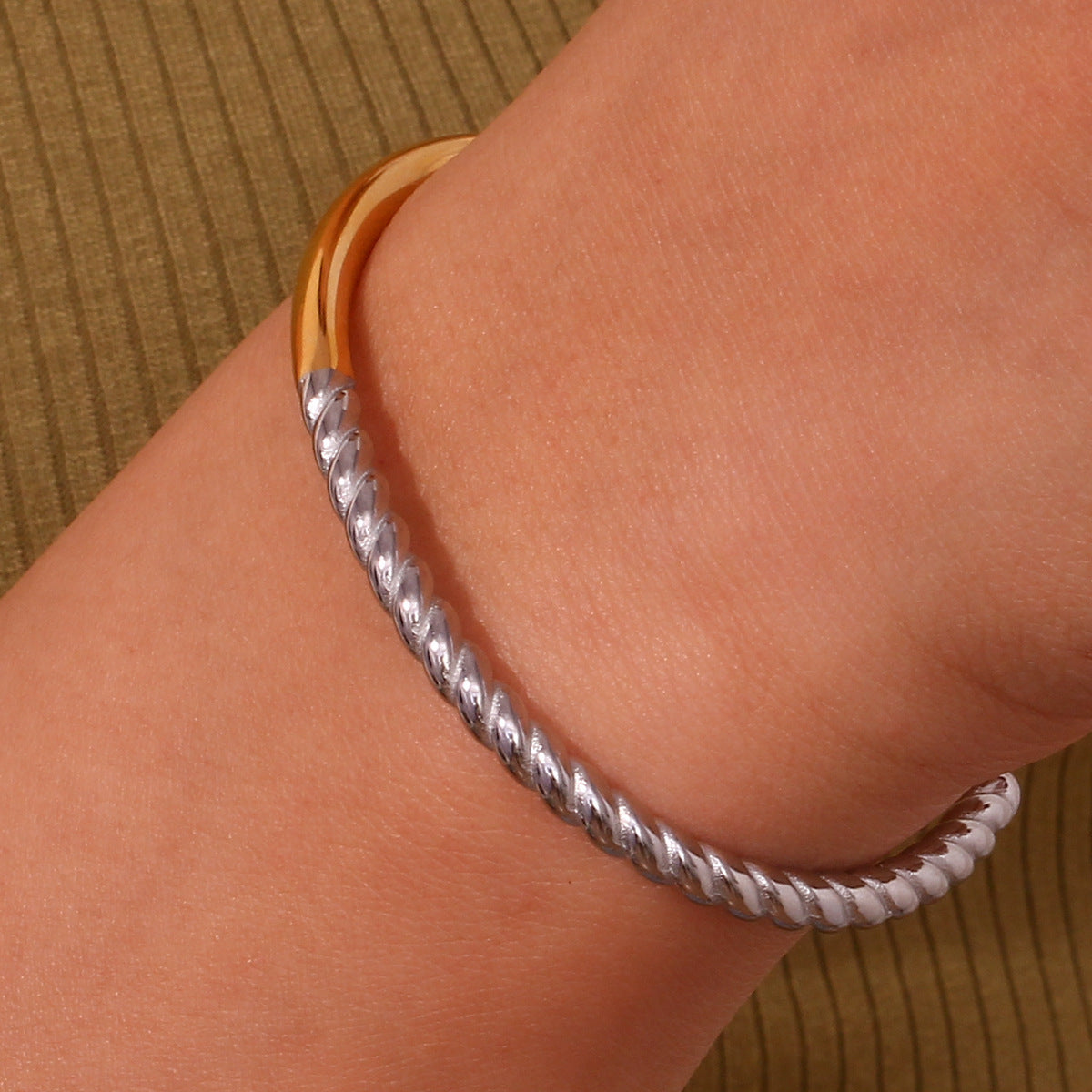 Two-Tone Gold and Silver Bracelet