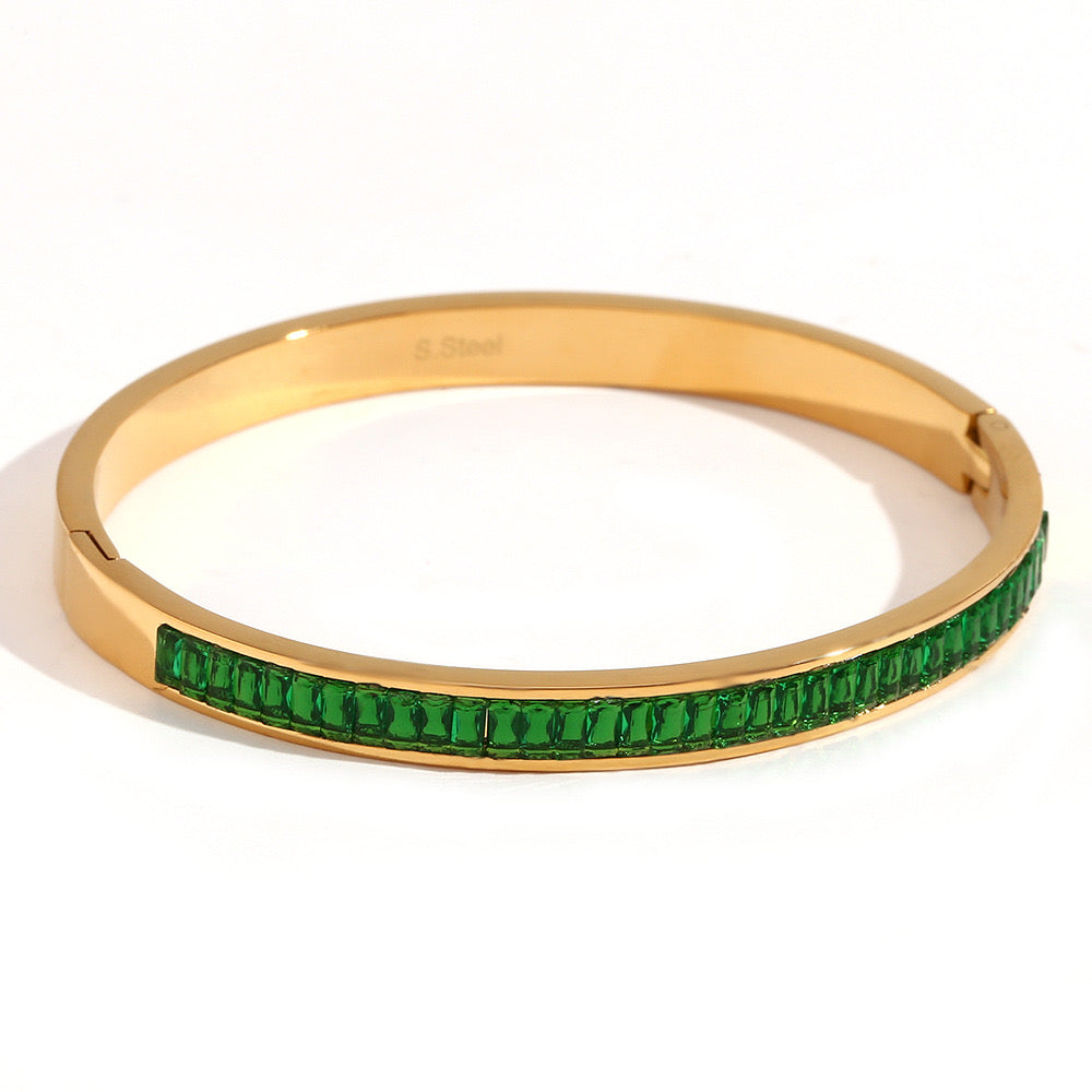 Green Zircon Gold bracelet