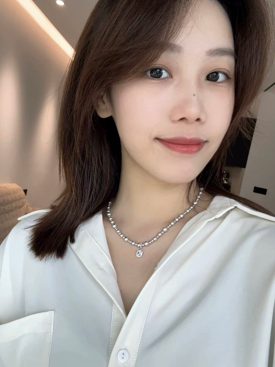 Pearl With Diamond Necklace