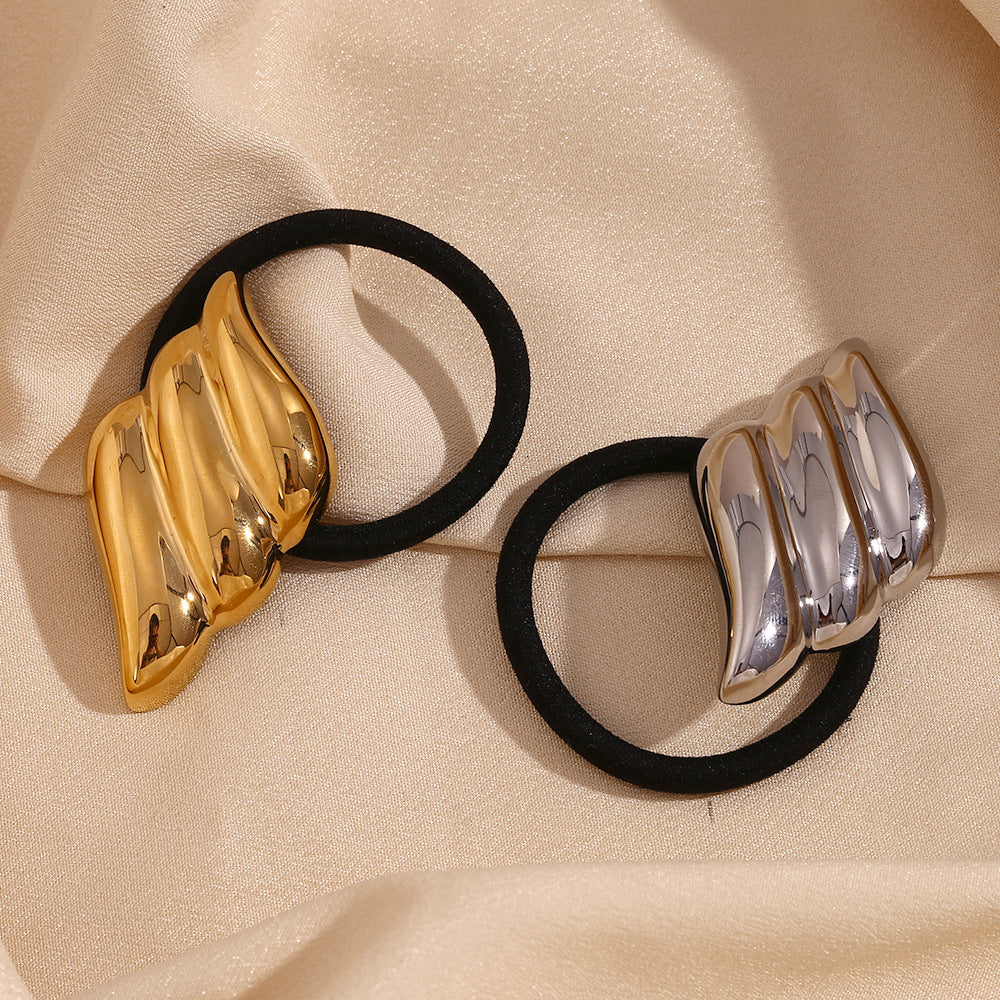 Wing-Shaped 18K Gold Hair Tie