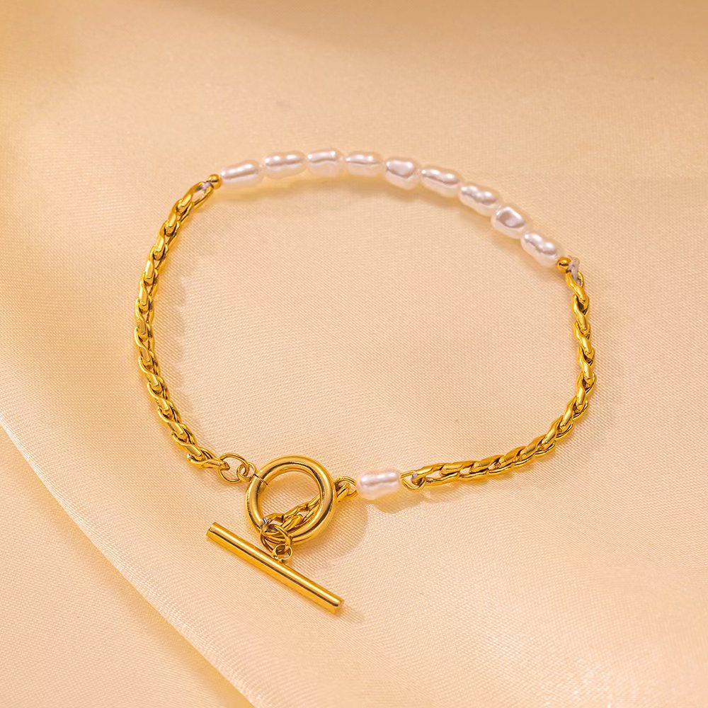 Minimalist Pearl Stainless Steel bracelet