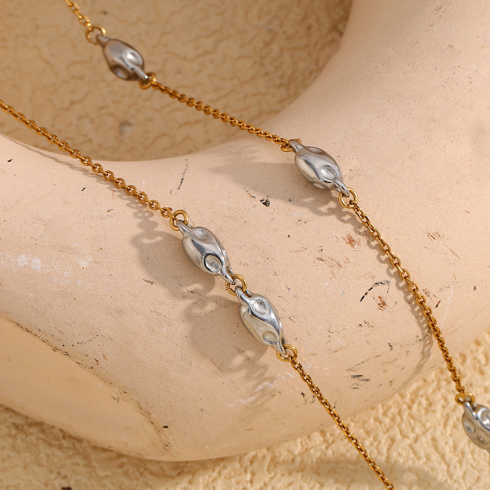 Two-Tone Beaded Necklace