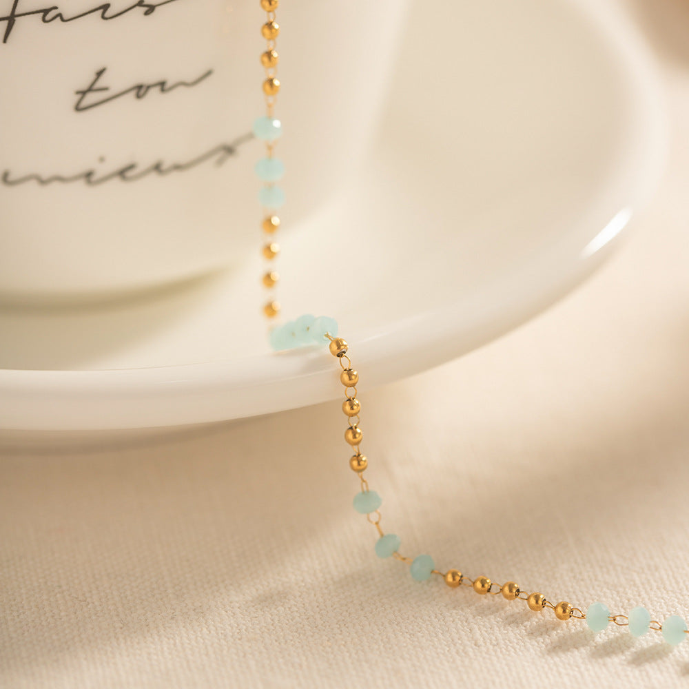 Beachy Blue Stone Anklet
