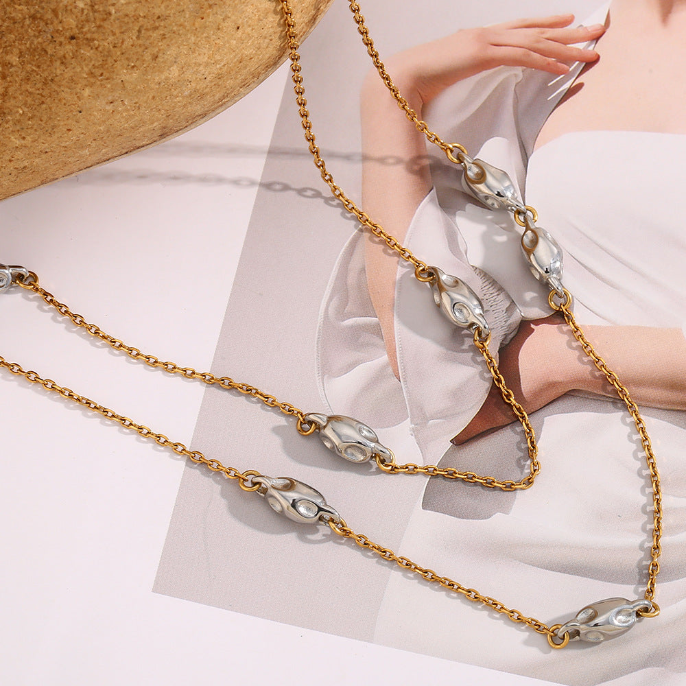 Two-Tone Beaded Necklace