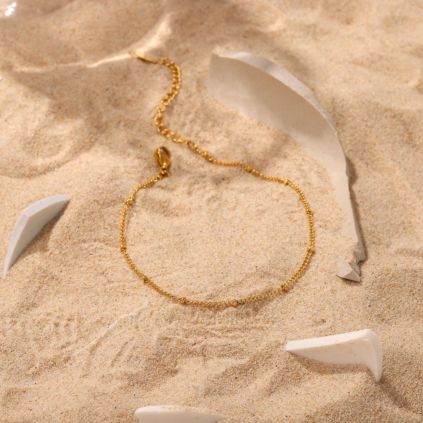 Minimalist Beaded Anklet