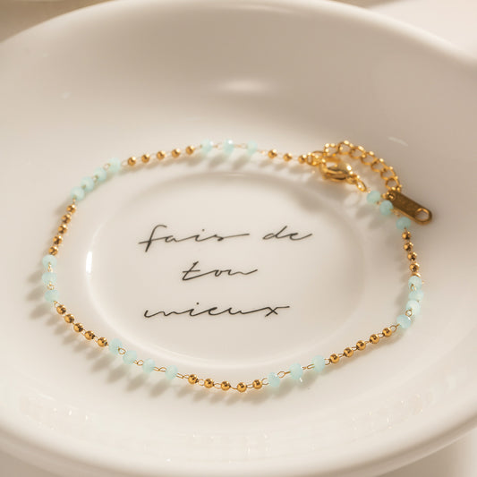 Beachy Blue Stone Anklet