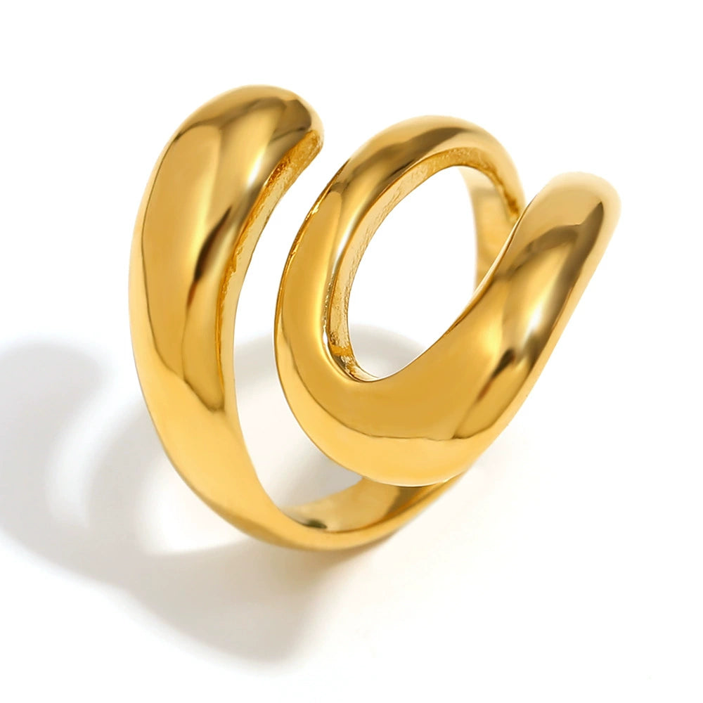 Triple Layer Snake Gold Ring