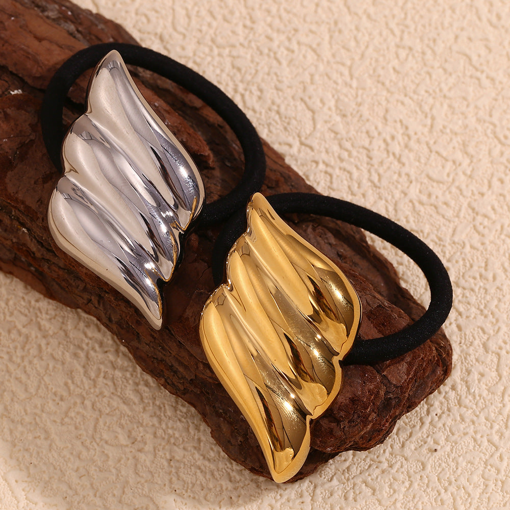 Wing-Shaped 18K Gold Hair Tie