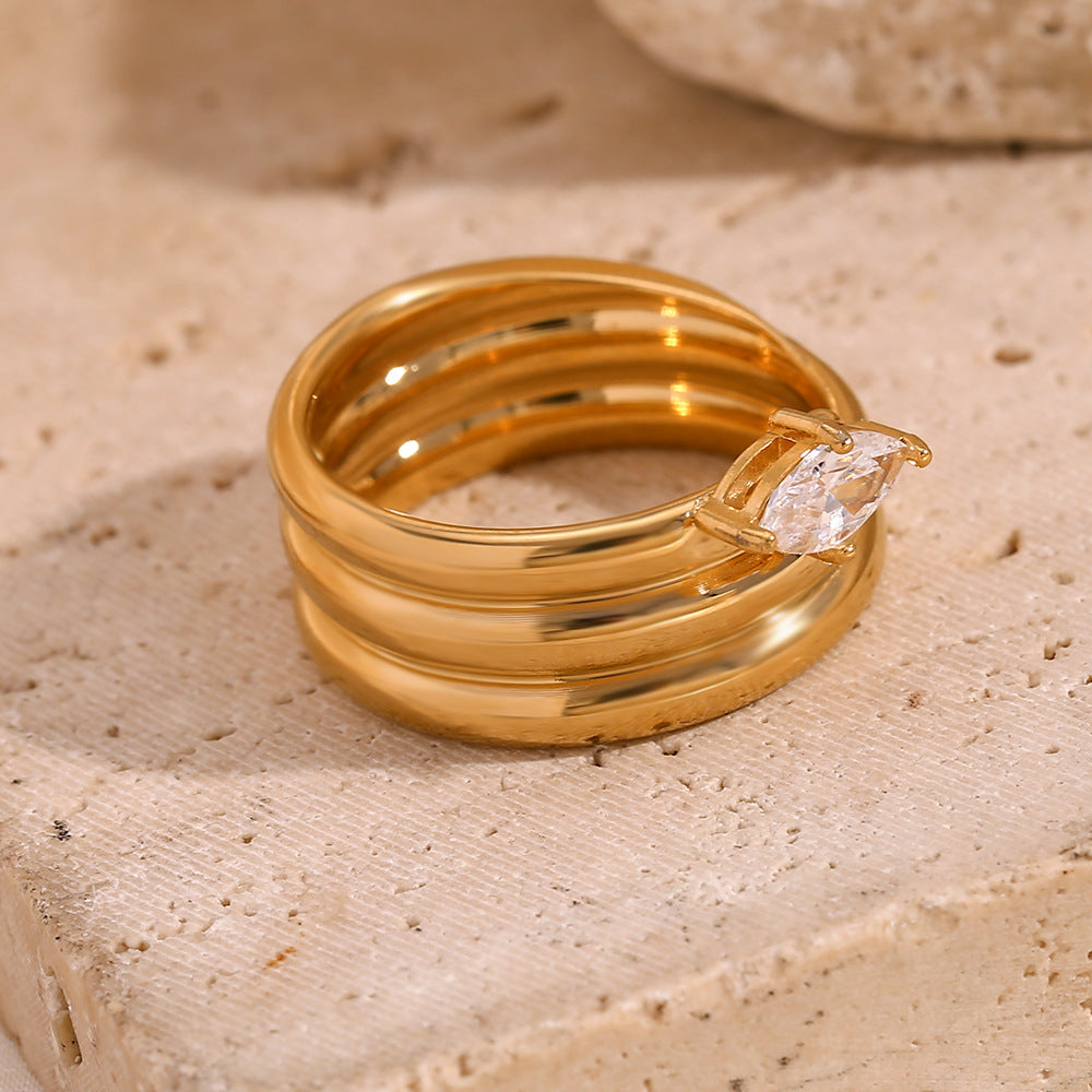 Multi-Layer Marquise Ring