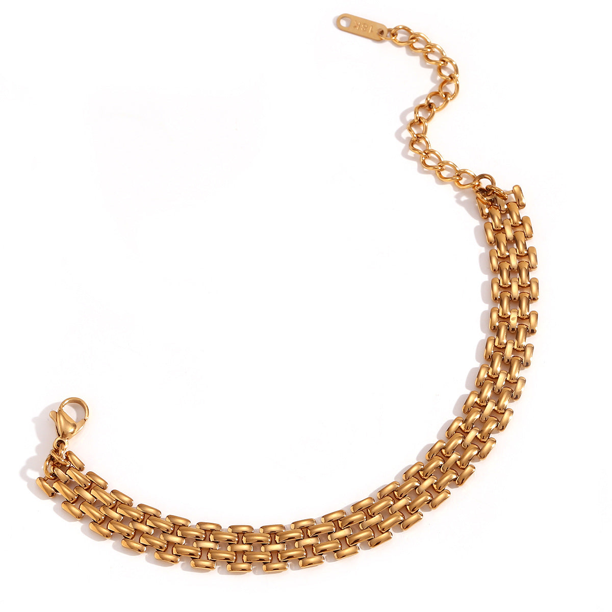 Handwoven 18K gold-plated bracelet – waterproof minimalist design by STUD-Shop Till You Drop