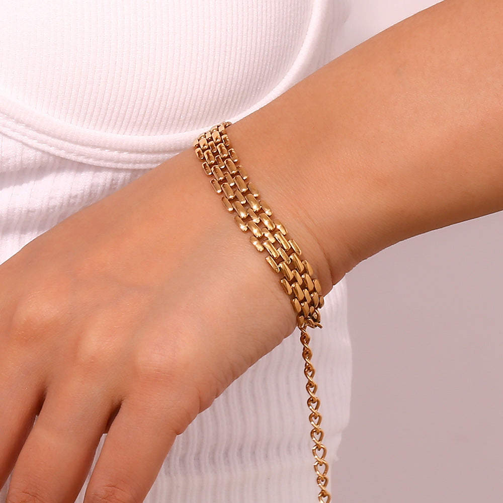 Handwoven Minimalist 18K Gold Bracelet