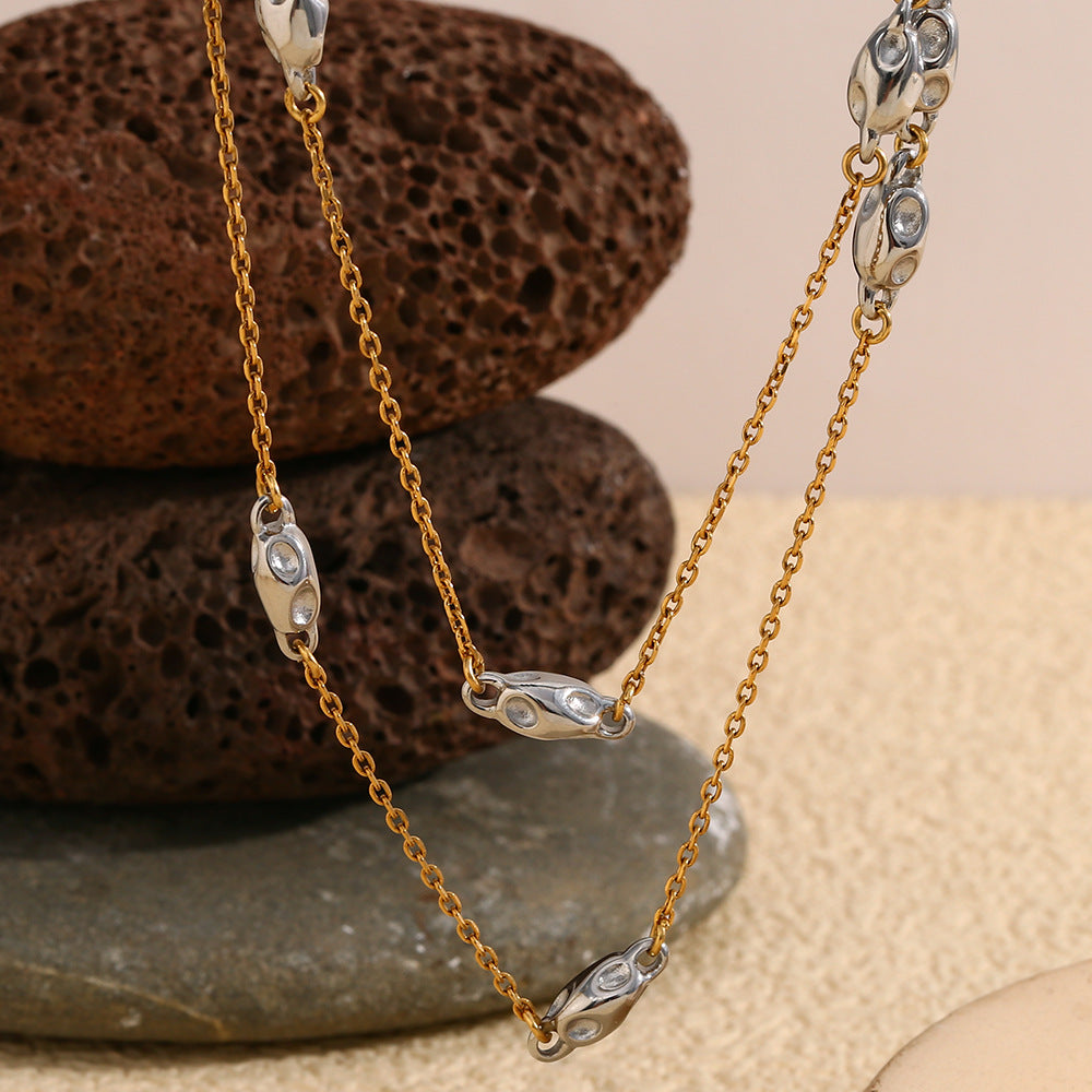 Two-Tone Beaded Necklace