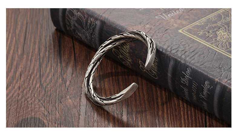 Vintage Twisted Silver Cuff