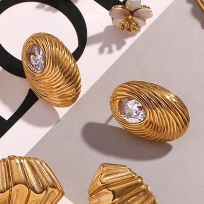Vintage Bird's Nest 18K Gold Earrings