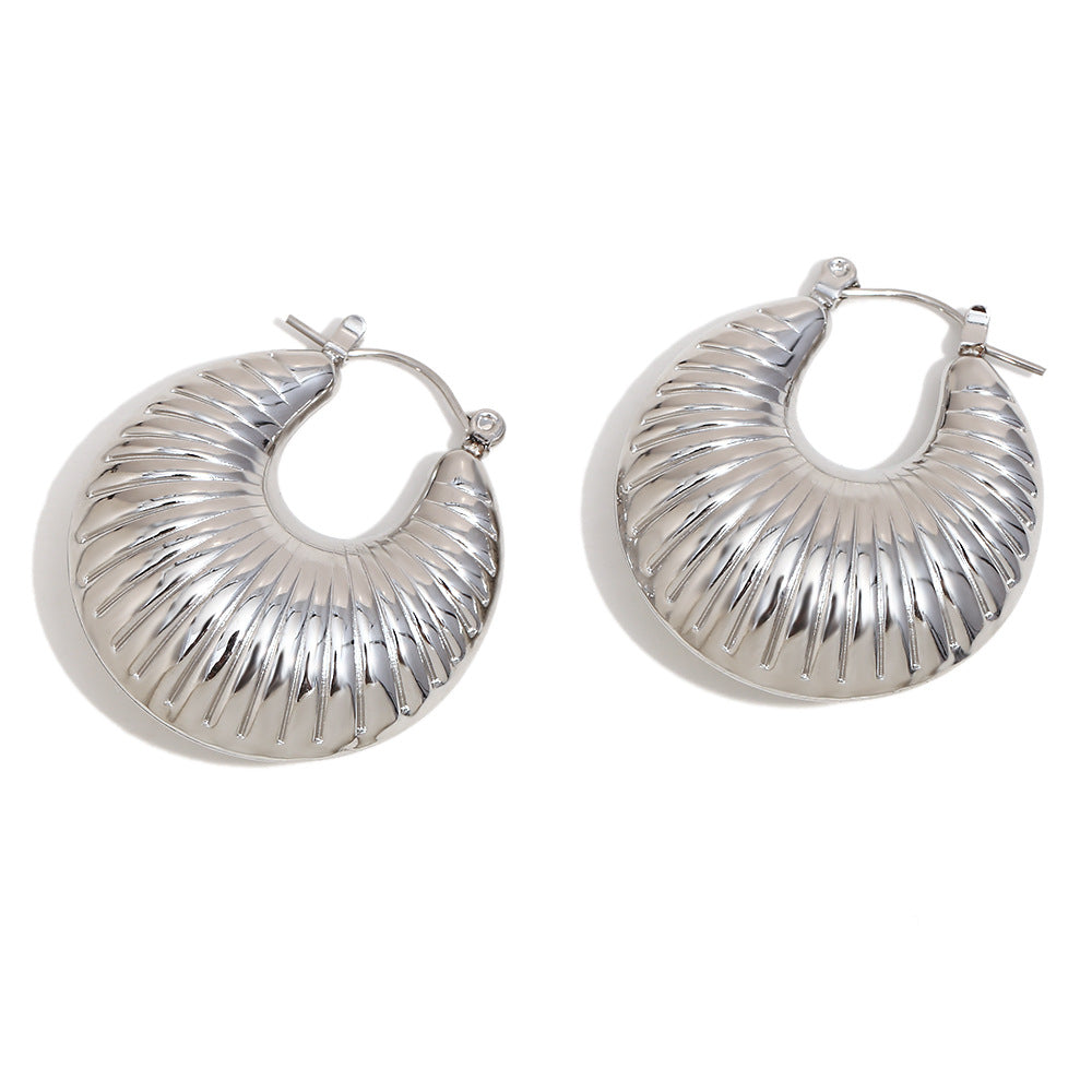 Silver Ram's Horn Earrings