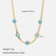Size Details of 18K gold plated snake chain necklace with turquoise evil eye – waterproof, minimalist design by STUD-Shop Till You Drop