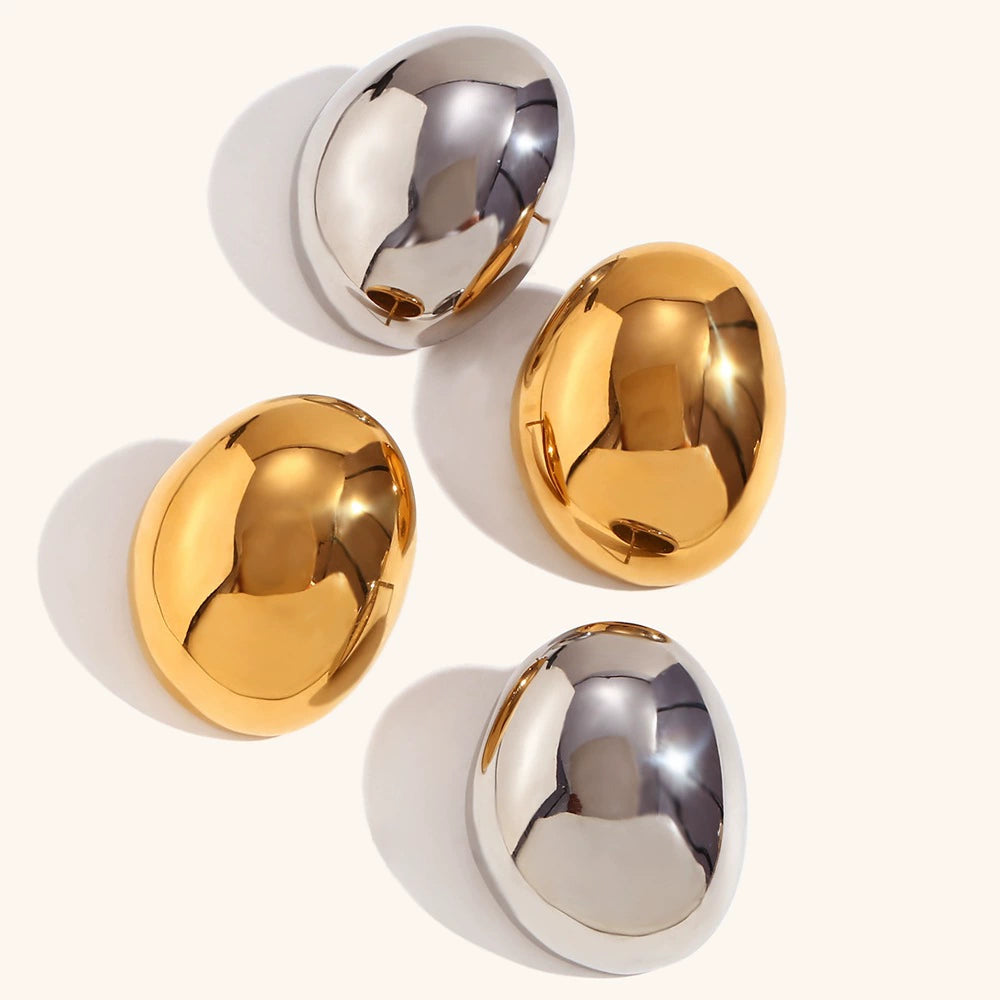 Hollow Gold Bead Earrings
