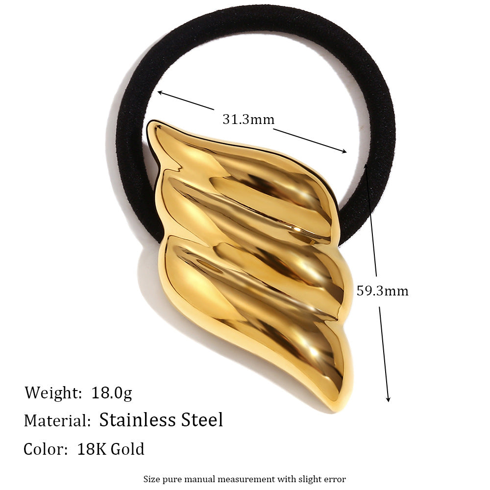Wing-Shaped 18K Gold Hair Tie