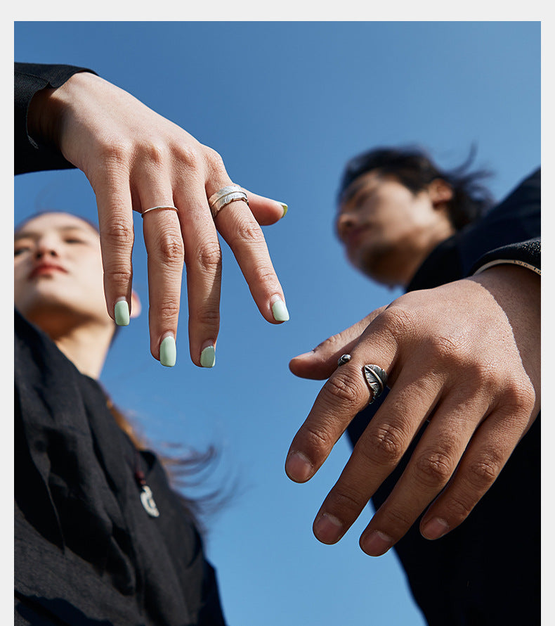 Silver Feather Ring