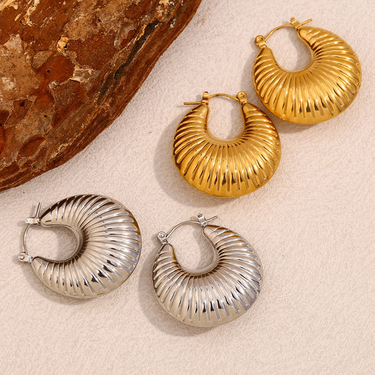 Gold Ram's Horn Earrings
