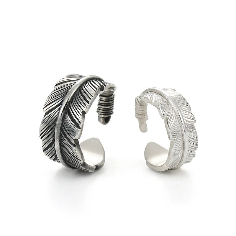 Silver Feather Ring