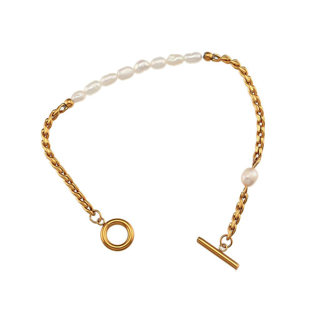 Minimalist Pearl Stainless Steel bracelet
