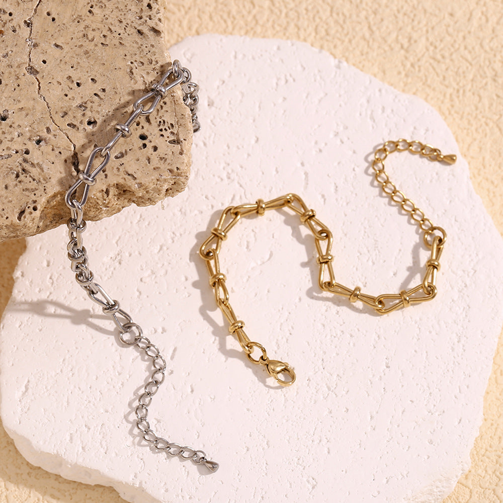 Handcrafted Bowknot Silver Bracelet