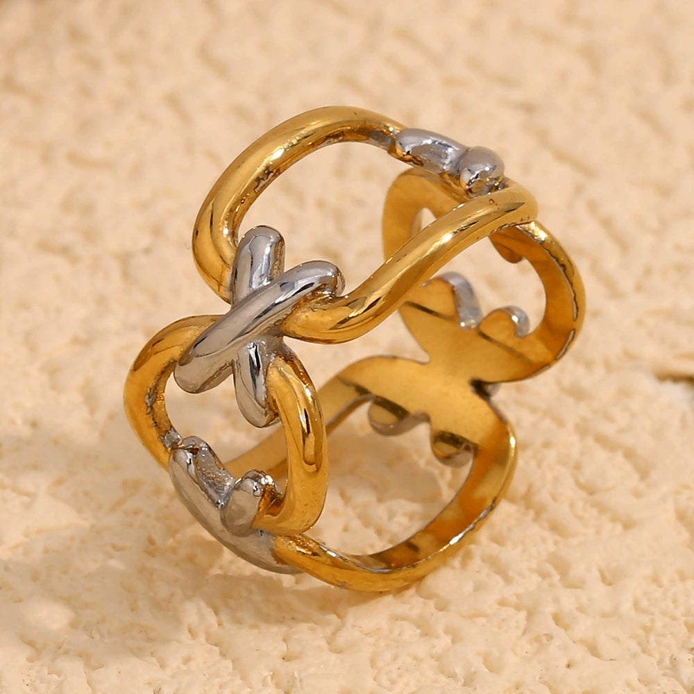 Two-Tone Circle Ring