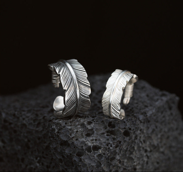 Silver Feather Ring