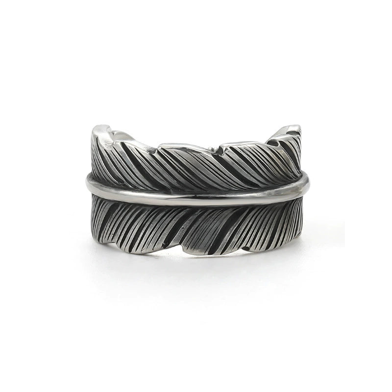 Silver Feather Ring