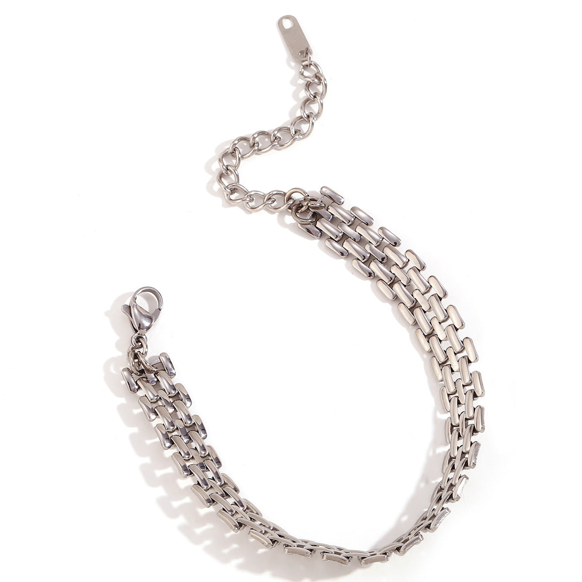 Handwoven silver bracelet – waterproof minimalist design by STUD-Shop Till You Drop