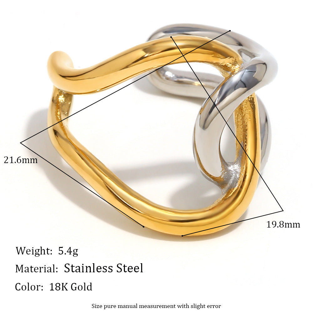 size details of Minimalist double-layer ring)