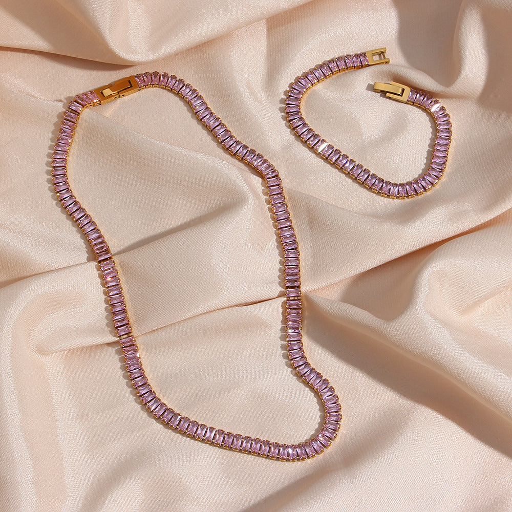 Luxe Pink Emerald Bracelet