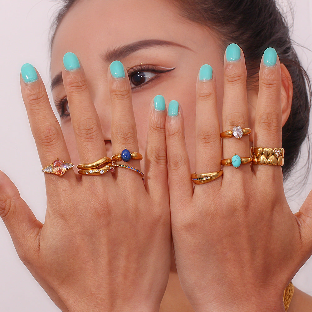 18K Gold-Plated Diamond Ring