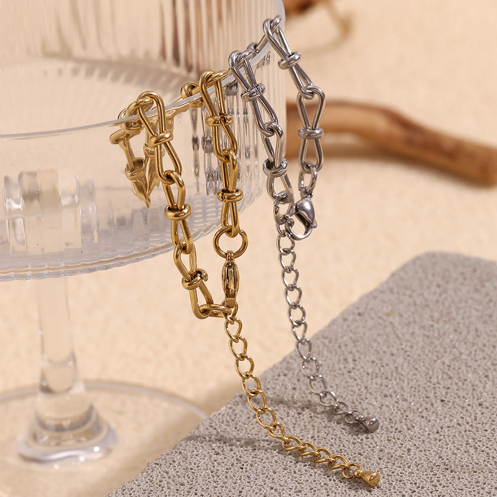 Handcrafted Bowknot Silver Bracelet