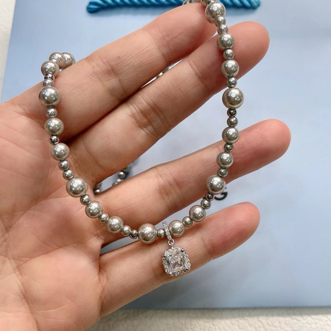 Pearl With Diamond Necklace