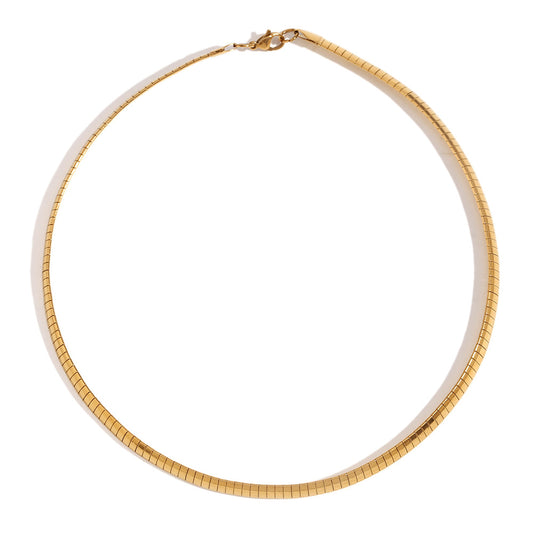 18K gold plated snake chain choker – sleek, waterproof design by STUD-Shop Till You Drop