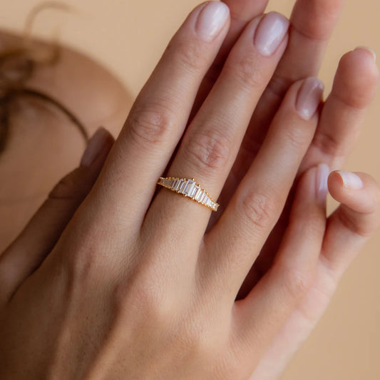 Red Reindeer Accordion Ring – 18K Gold S925 Zircon | STUD