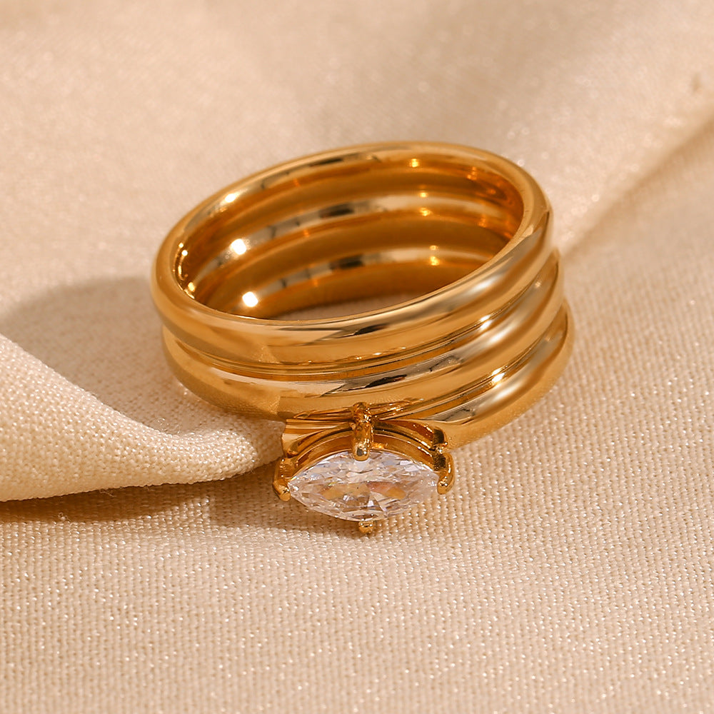 Multi-Layer Marquise Ring