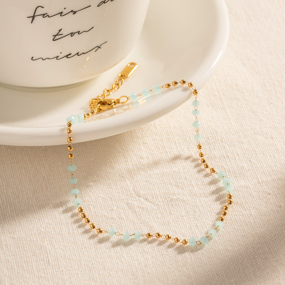 Beachy Blue Stone Anklet