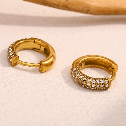 Zircon Hoop Earrings