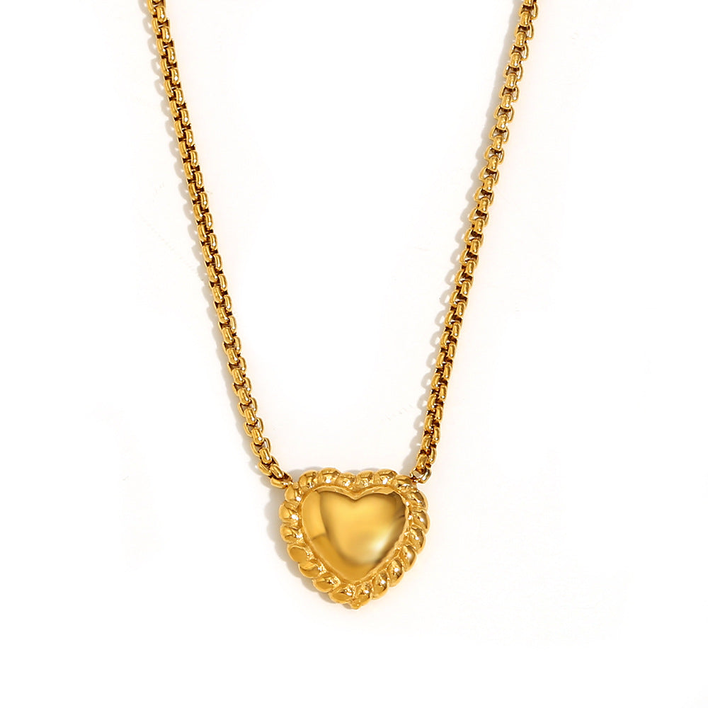 Twisted Gold Heart Necklace