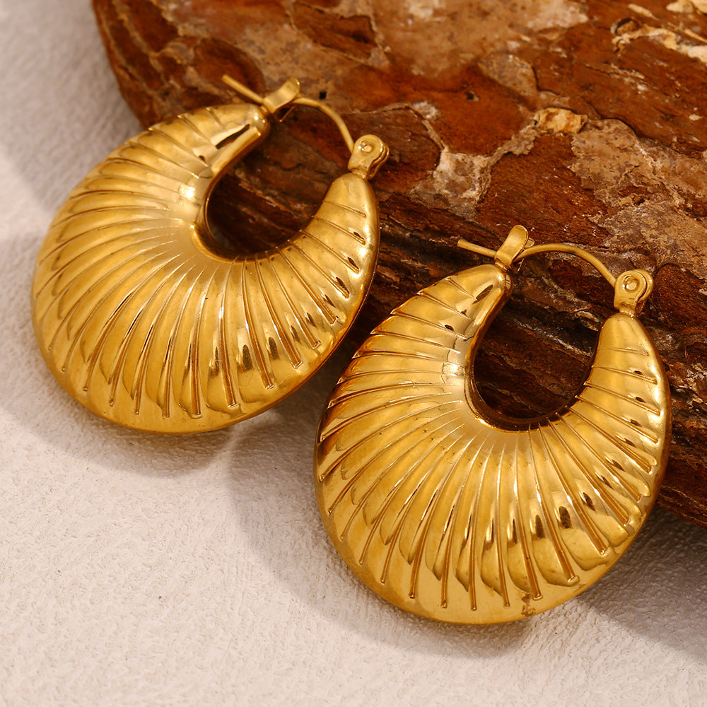 Gold Ram's Horn Earrings