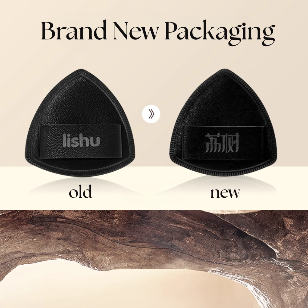 Lishu Black Makeup Puff with Blade Foundation Brush – Perfect Duo for Smooth Base