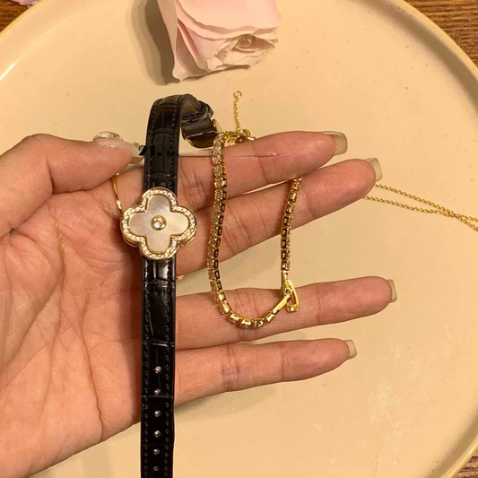 Luxurious Clover Charm Bracelet