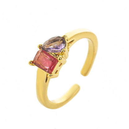 Birthstone Ring – 18K Gold Mix Zircon Band | STUD
