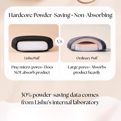 Lishu black triangle makeup puff for flawless base application – reusable for dry and wet use