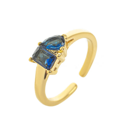 Birthstone Ring – 18K Gold Mix Zircon Band | STUD